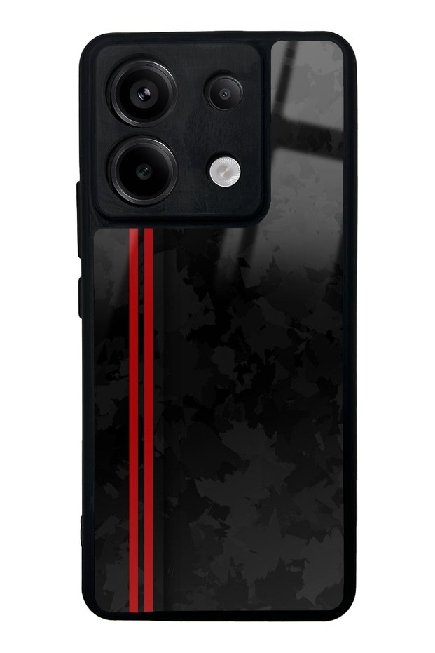 حافظة هاتف Xiaomi Redmi Note 13 Pro 5G بتصميم أحمر لامع