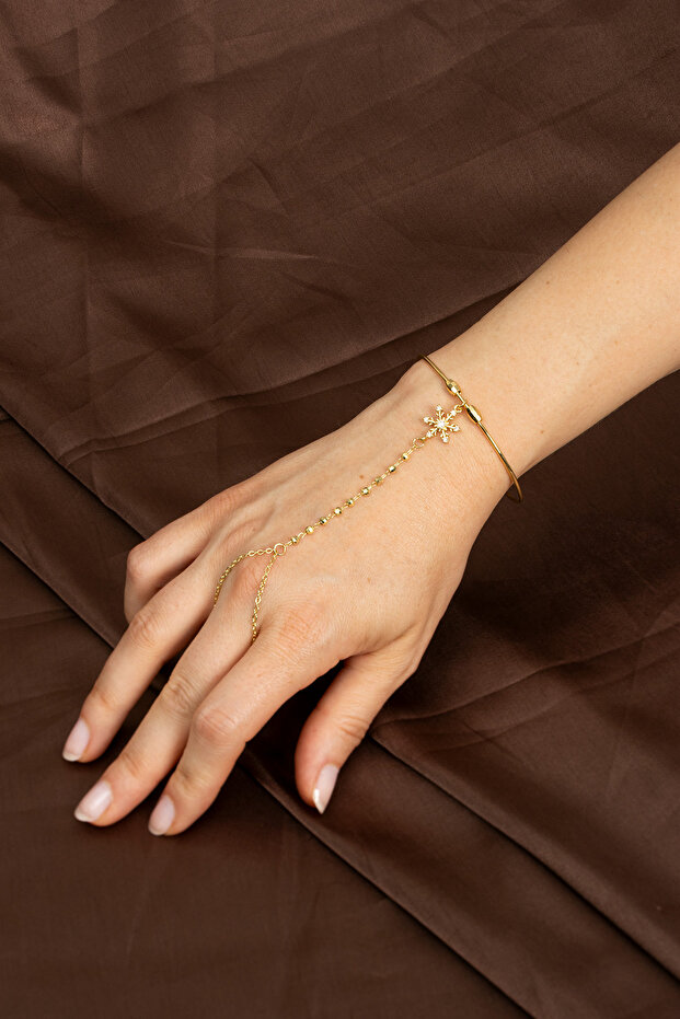 Snowflake Figured Gold Bracelet Shahmeran
