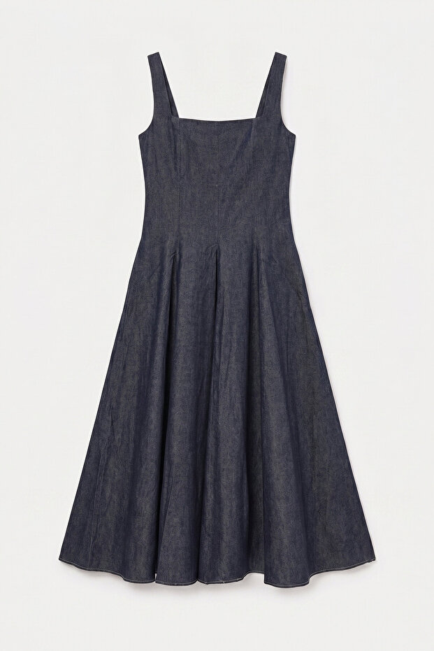 Women's Indigo Selvedge Special Fabric Design Denim Dress
