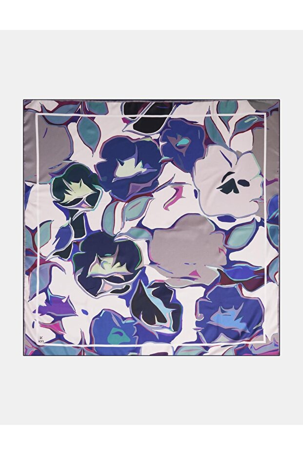 Abstract Floral Pattern Scarf Laci-Stone