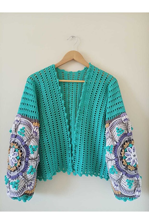 Hand Knitted Motif Cardigan
