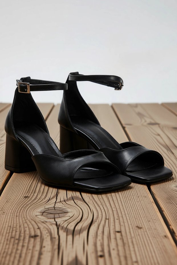 Women's Ankle Strap Square Toe Block Heel Shoes Medium Heel Comfortable Casual Modern Stylish Elegant