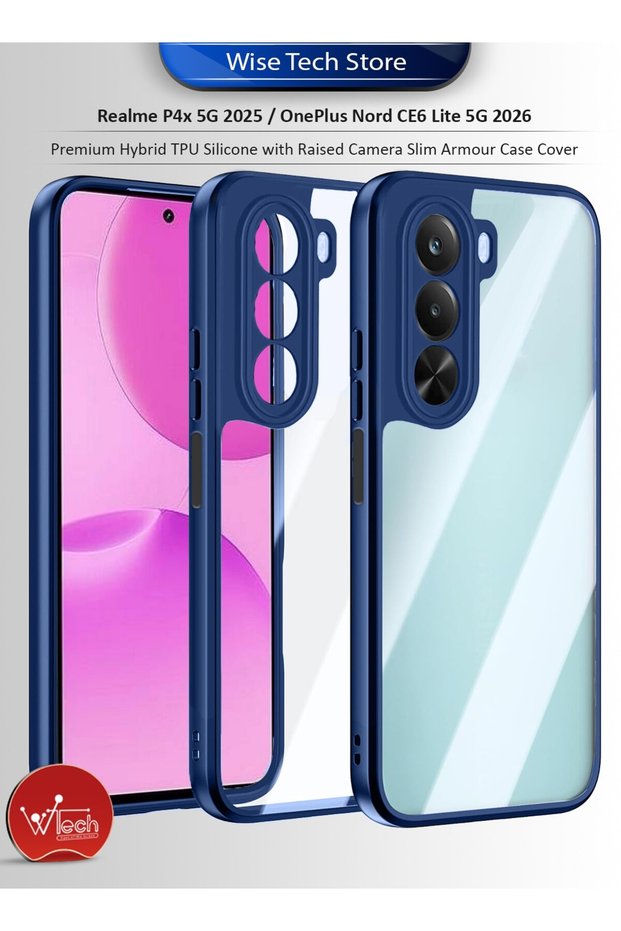 Realme P4x 5G 2025 / OnePlus Nord CE6 Lite 5G 2026 Premium Hybrid TPU Silicone with Raised Camera Slim Armour Case Cover