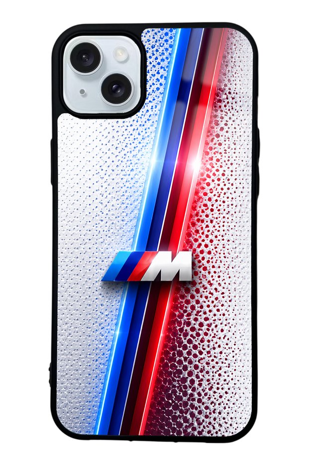 iPhone 15 Plus White M2 Design Glossy Phone Case