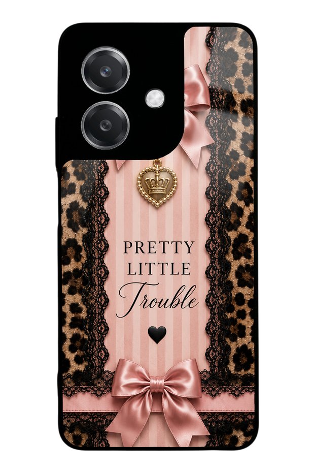 Oppo A3 Glossy Phone Case with Pretty Leopard Bow Design