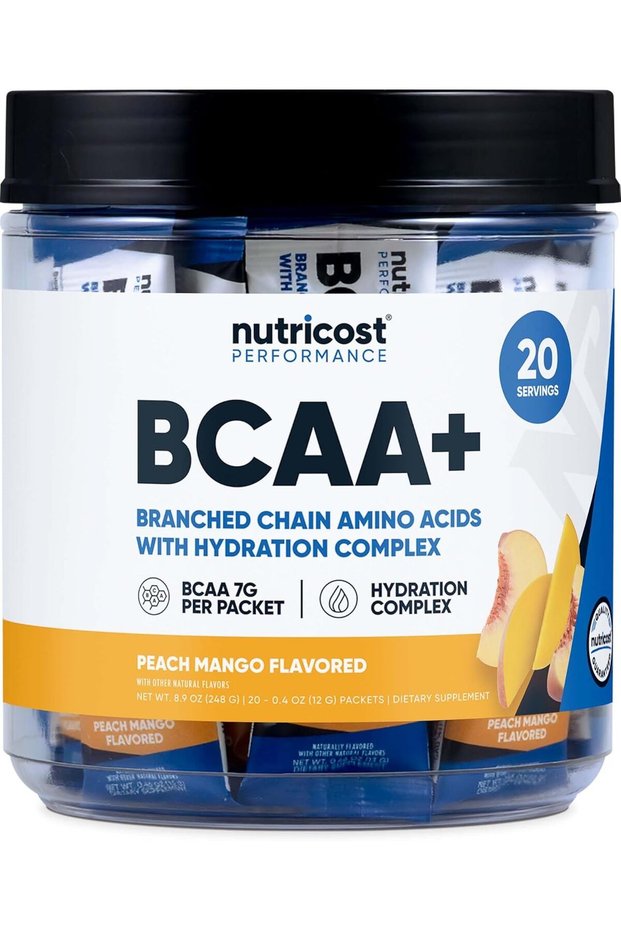 BCAA+ Hydration Peach Mango Flavor (20 Stickpacks) - Branched Chain Amino Acids with Hydration Complex - Gluten-Free, Non-GMO
