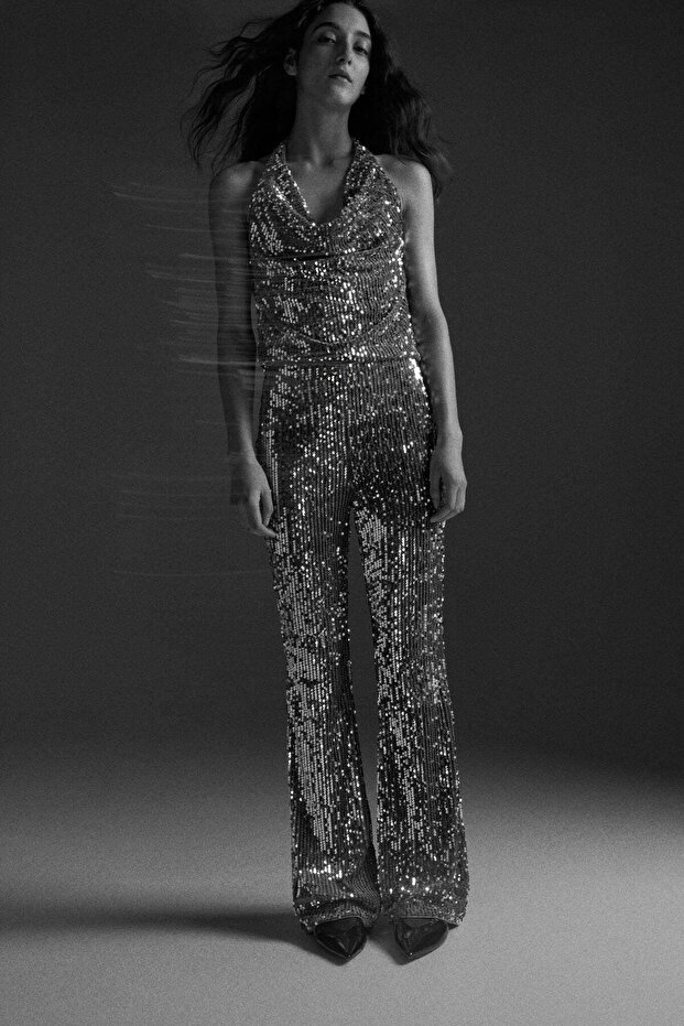 Sequined trousers