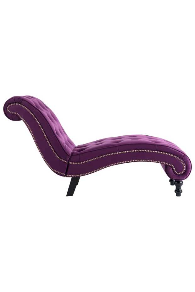 Șezlong, violet, catifea - 5