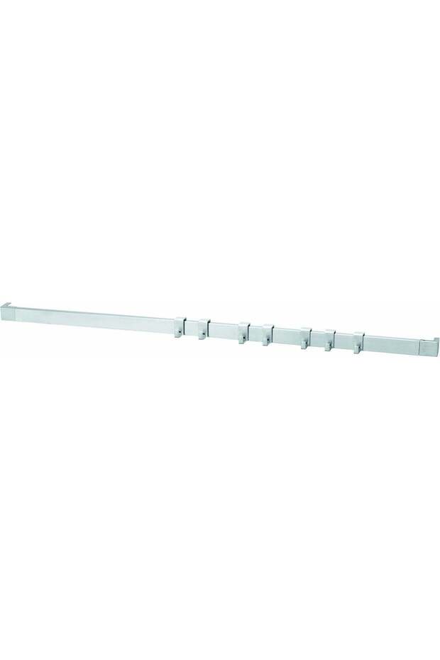 Wall Rail System with Seven Movable Hooks, 60 cm