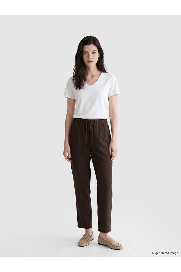 Vizyon New Season Elastic Waist Women's Trousers