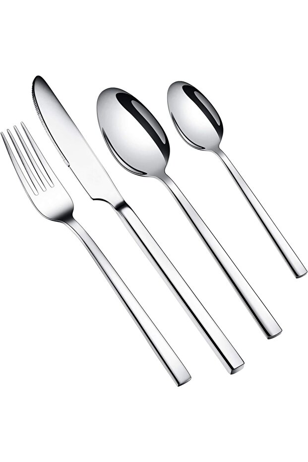 WUJO 24-Piece Stainless Steel Cutlery Set, Dinnerware/Tableware/Silverware Service for 6