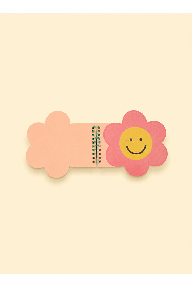 دفتر ملاحظات زهرة بشكل مبتسم 15×12 سم