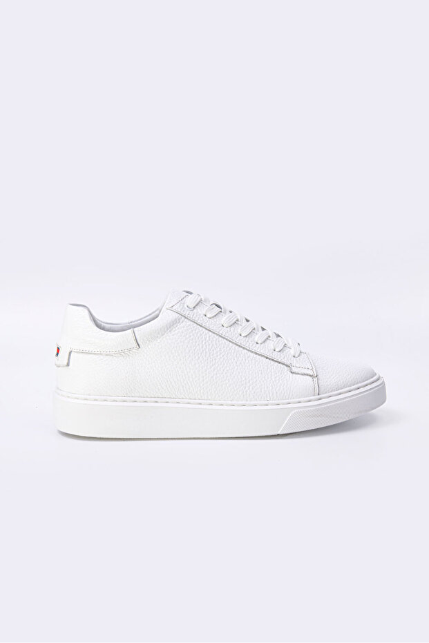 Positano White 100% Genuine Leather Men's Casual Shoes