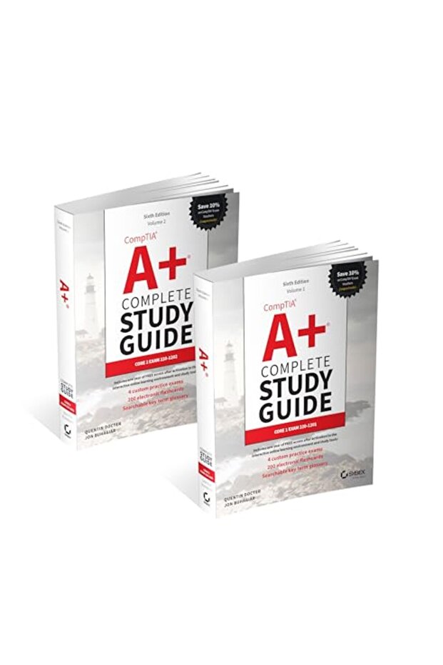 مجموعة دليل الدراسة الكاملة لـ CompTIA A+ مكونة من مجلدين: المجلد الأول (الأساس الأول) للامتحان 220-1201 والمجلد الثاني (الأساس الثاني) للامتحان