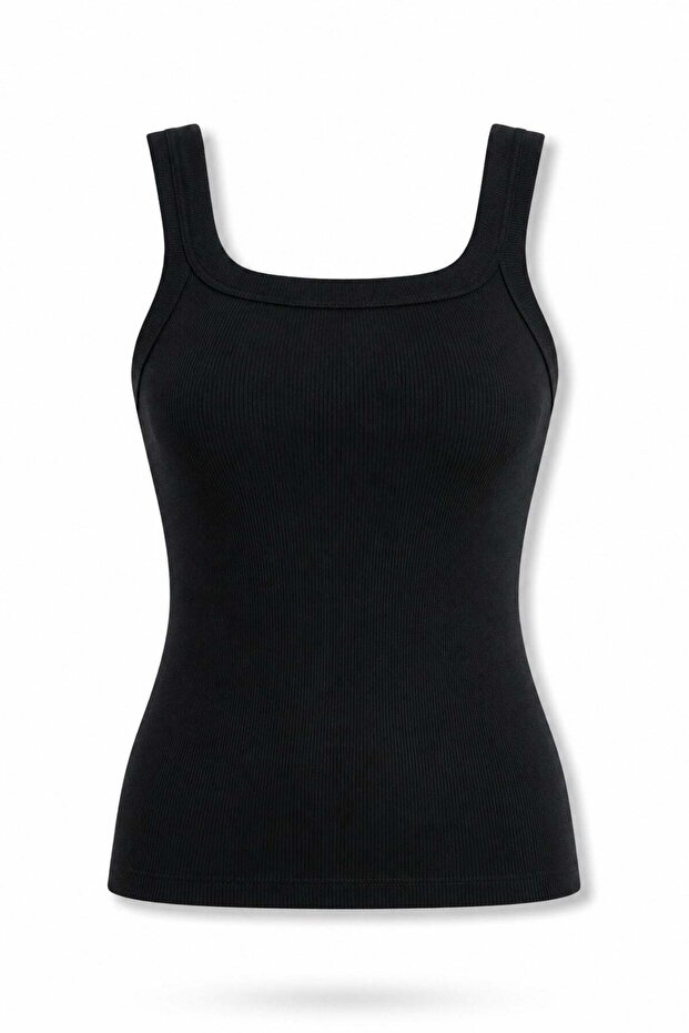 Black Square Collar Undershirt 18113