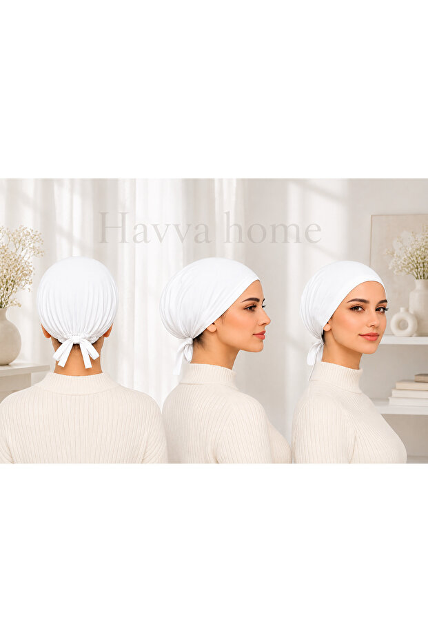 6 Pcs Stitched Combed Cotton Inner Bonnet, Non-Slip, Flexible, Comfortable to Use, Hijab-Ready Bonnet, Suitable for Daily Use and under Shawl, Large Size, Non-Marking (6 Pcs)