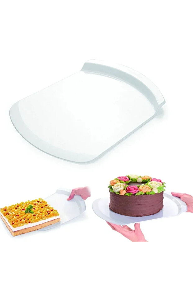 Rectangular White 1pc Kitchen Baking Cake Pizza Transfer Tray Shovel - Baking Tool Decorating,Moving