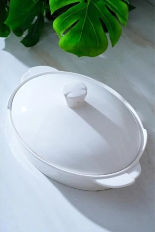 Pure Carmen Oval Covered Oven Dish Serving Pot 33/20 cm Tkebt White