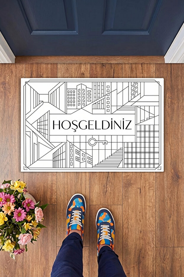 Welcome Modern Door Mat 40X60 Digital Printed Modern Decorative Doormat Home Entrance Carpet