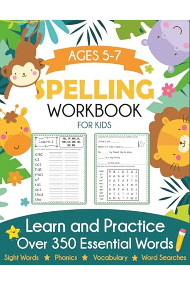 Spelling Workbook For Kids Ages 57 Learn And Practice Over 35 Essential Words Including Sight Wor