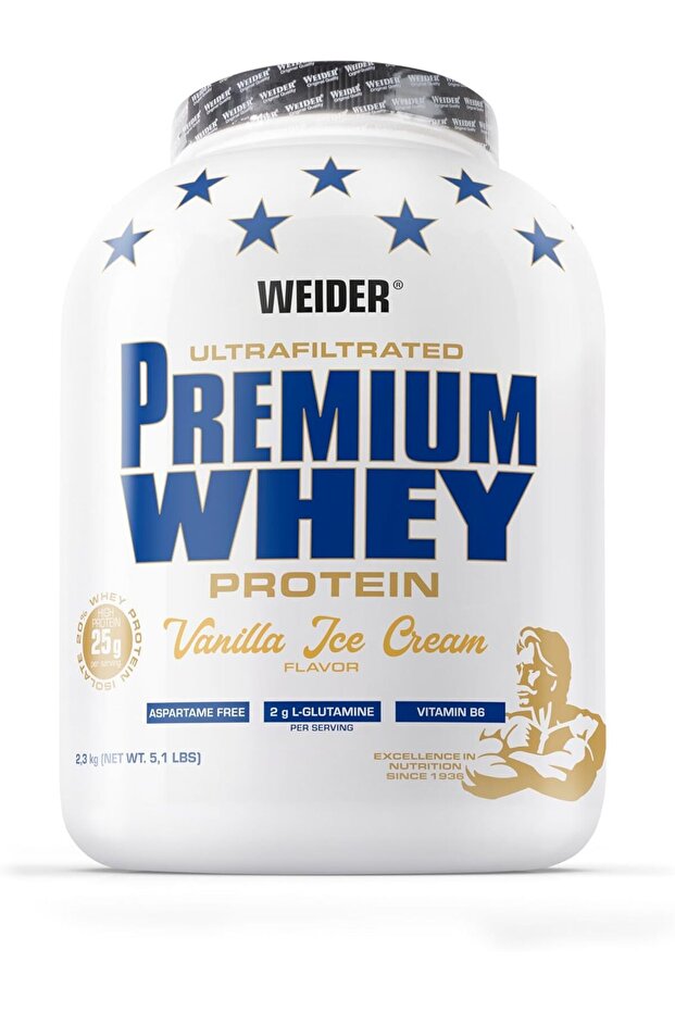 Premium Whey Protein Powder, Whey Concentrate & Isolate Blend, 33g Protein, 0g Fat, Vanilla, 227g