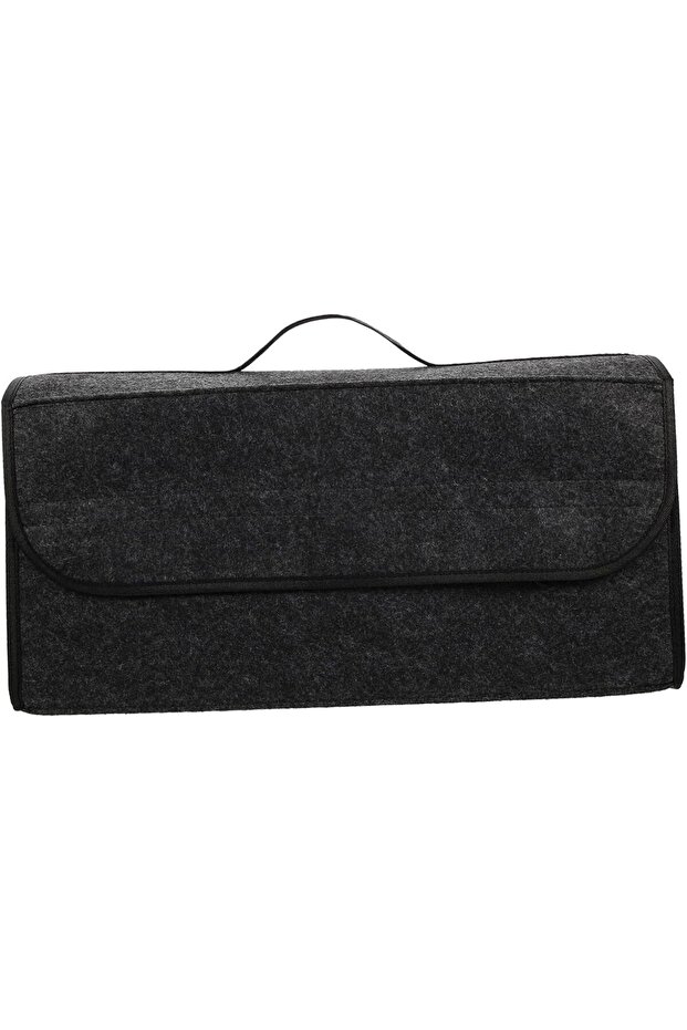 Foldable Felt Car Trunk Organizer,Portable Storage Bag with Strong Strap for Groceries and Gear