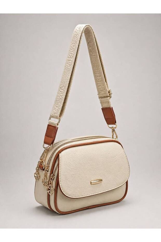 Women's Covered Crossbody Bag Cream