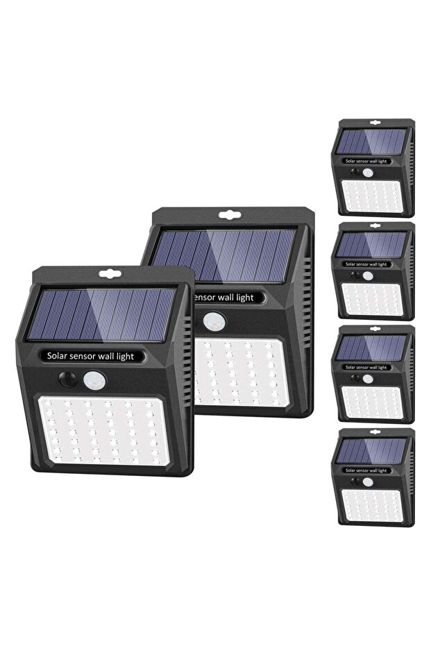 Solar Lights Outdoor [6 Pack/3 Working Mode], Security Motion Sensor Wireless IP 65 Waterproof