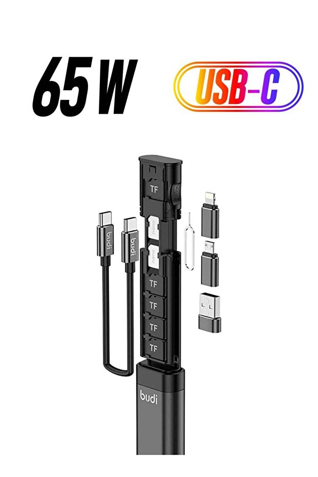 Multifunctional Compact Cable Card USB Micro SD Card Reader, Type-C Plug-and-Play Compatible with Apple Samsung and Windows