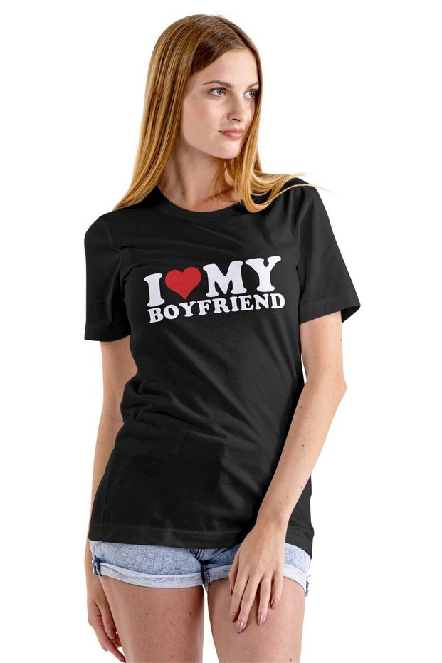 I Love My Boyfriend Couple T-Shirt Special Gift for Lovers Tshirt