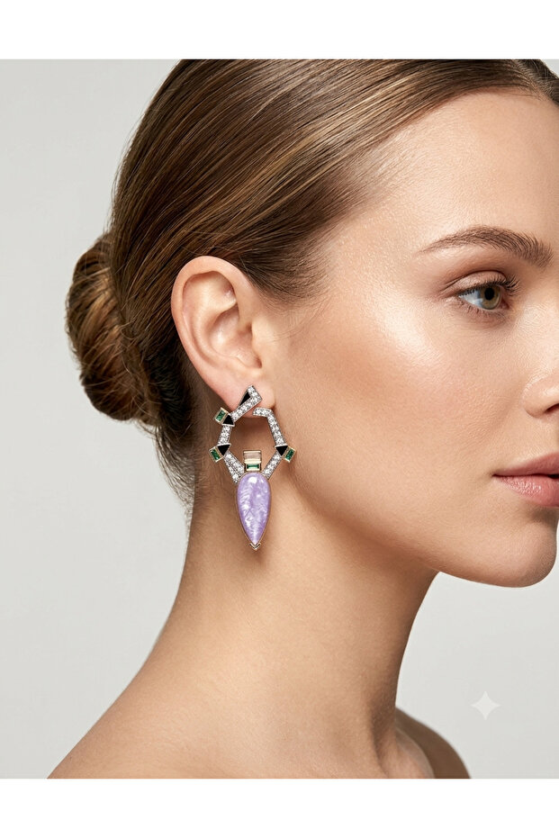 Premium Geometric Stone Women's Earrings