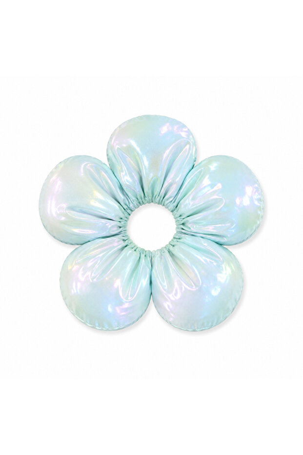 Fluffy daisy bagel buckle mint green