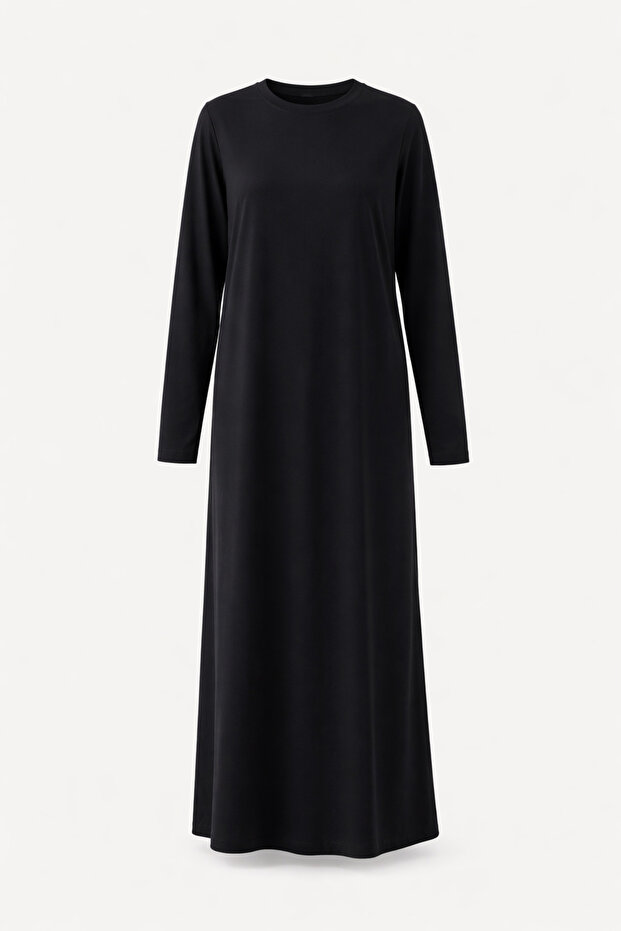 Long Sleeve Undergarment Dress Black