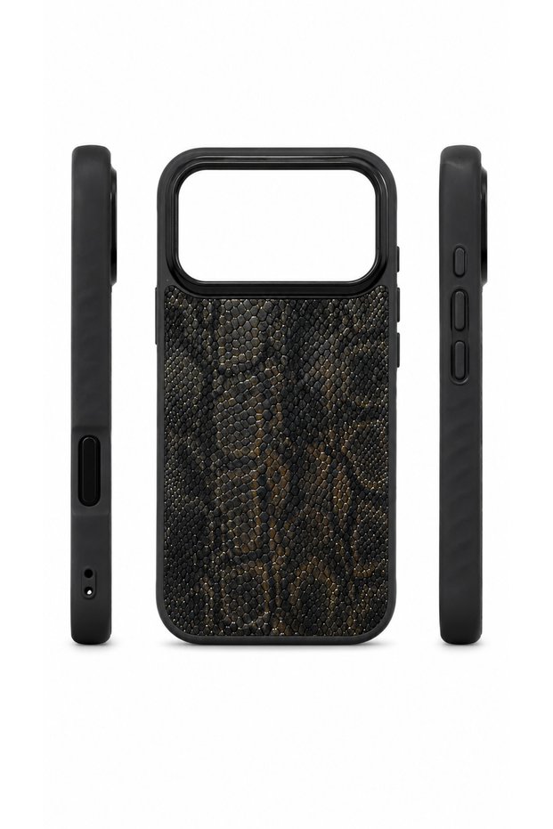iPhone 17 Pro Compatible Snake Pattern Camera Protected Phone Case Cover