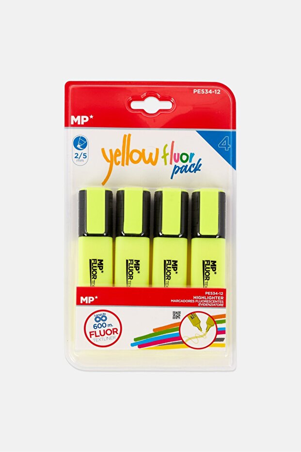 4 Pieces Textliner Yellow Marker
