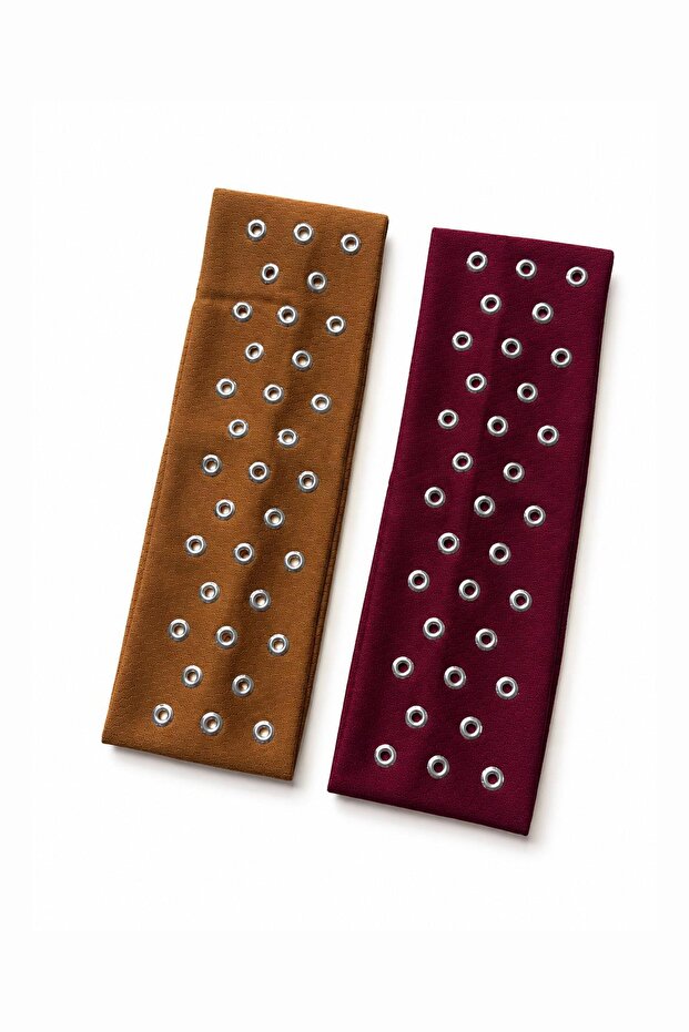 2 Pieces of Jersey Headband with Staple Detail
