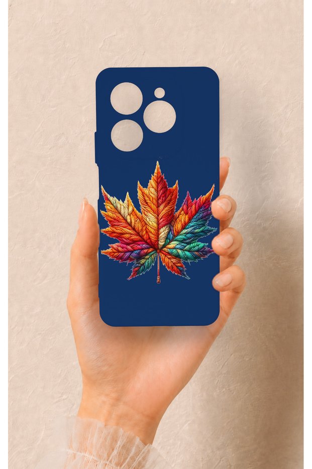 Tecno Spark 20 Pro Compatible Colorful Leaf Pattern Silicone Case