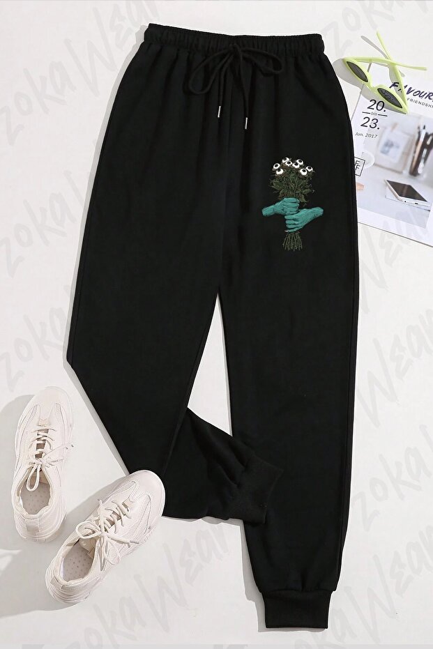 Unisex Monster Bouquet Printed Sweatpants