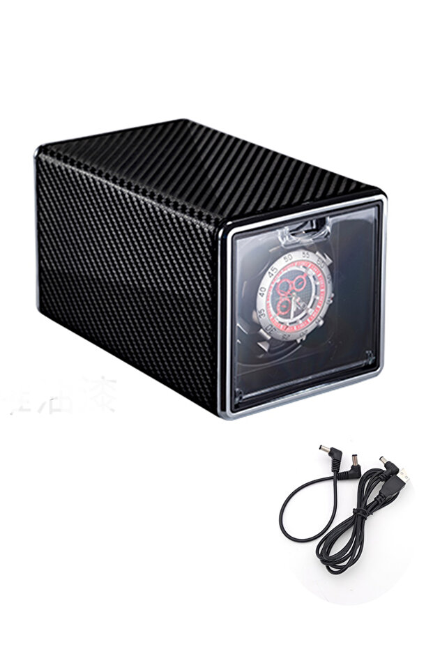 Carbon fiber paint ZAPANAS Watch Winder for Automatic Watches Watch Box Automatic Winder Use USB Cab