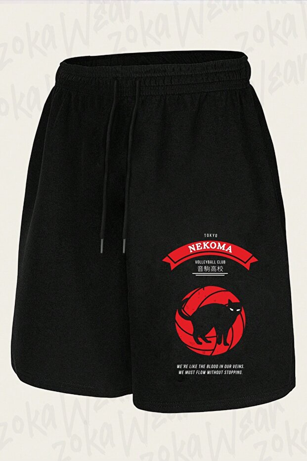 Unisex Nekoma Crest (Light) Design Printed Shorts