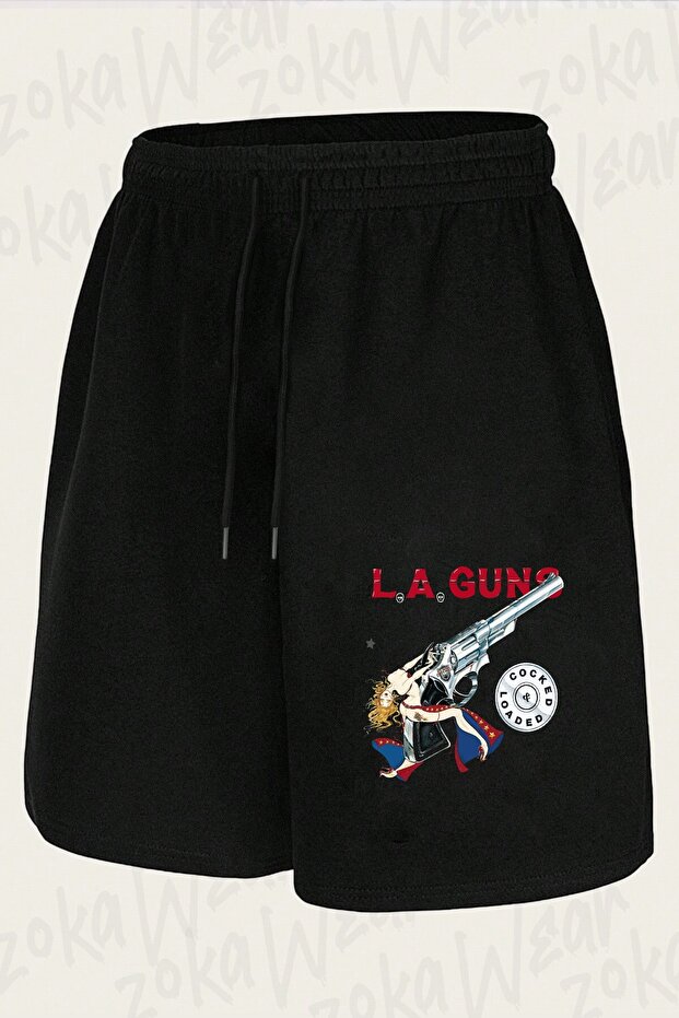 Unisex L.A. Guns Design Printed Shorts