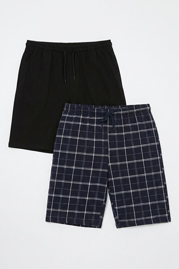Cotton Regular Fit Tie Pocket 2-Piece Pajama Package Shorts Men's Shorts 6574004S2