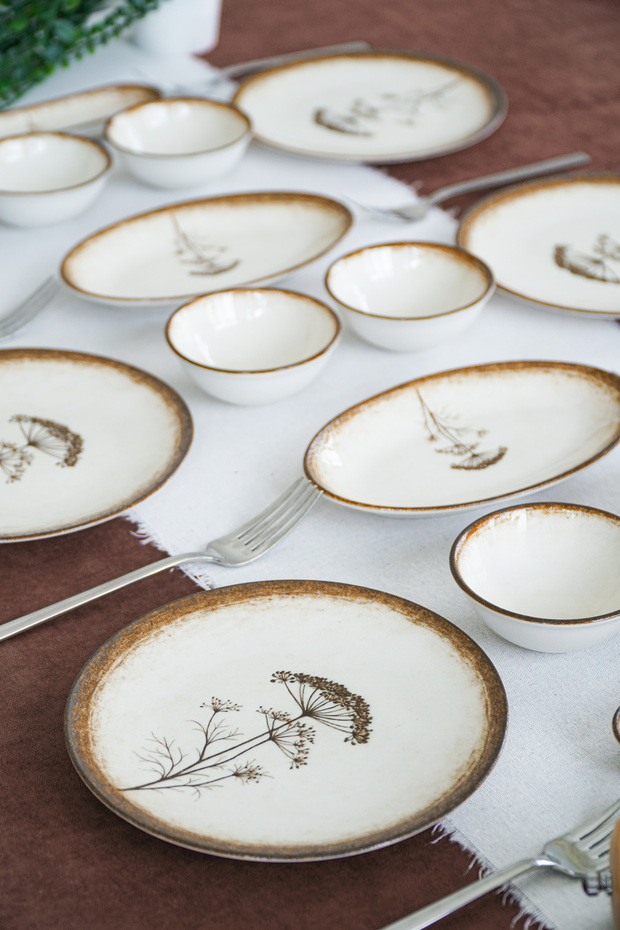 Terra 16 Piece Porcelain Breakfast Set for 6 People
