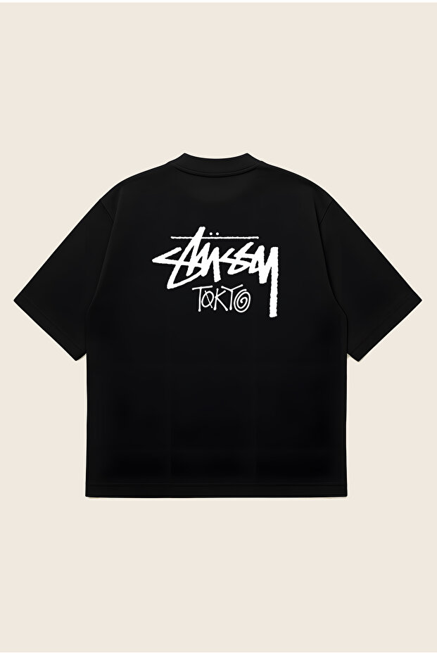 Stussy Tokyo Printed Oversize Boxy Cut Unisex 100% Cotton Printed Tshirt | Streetwear