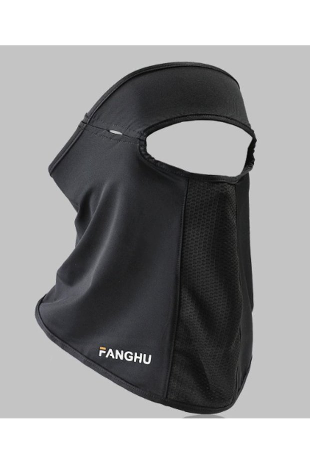 Black Facial Gini Summer Sports Ear Cord Scarves Mask Neck Protection Anti-UV Ice Silk Sunscreen Mas