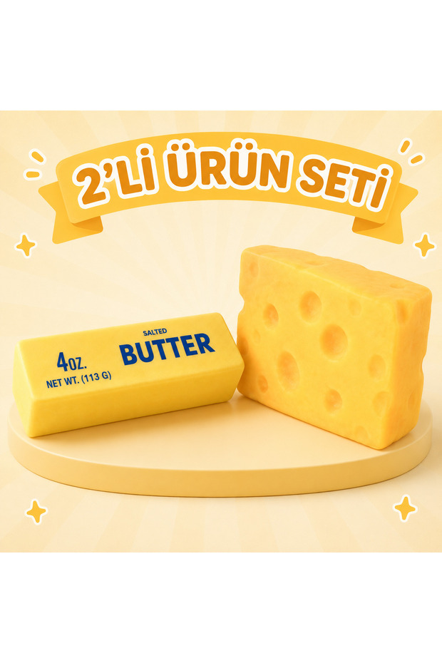 Butter Cheese Squishy 2Li Squishy Set