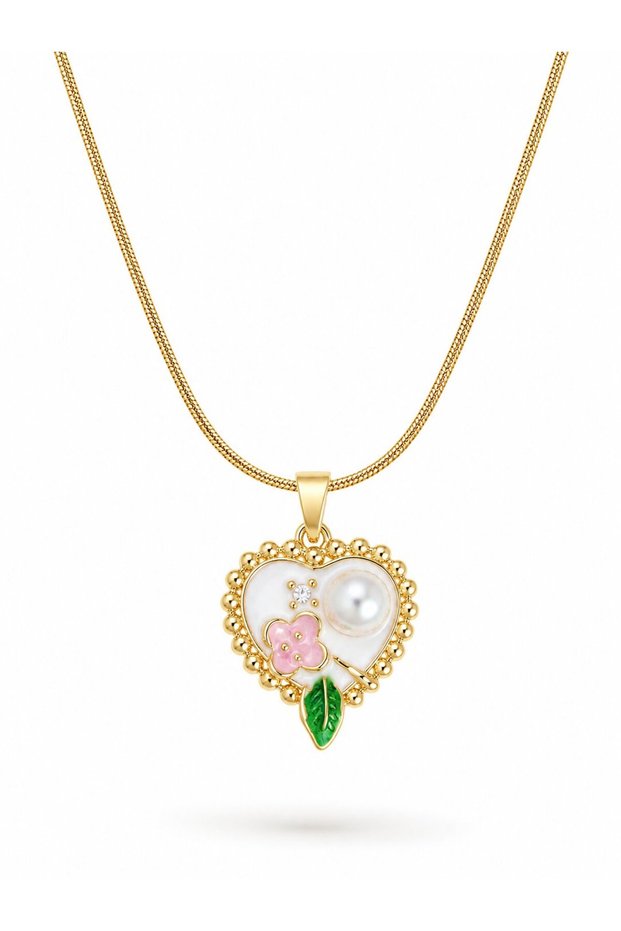 316L Steel Artistic Portrait Model Gold Color Women's Necklace
