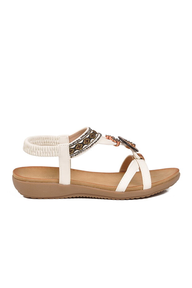 White Women's Flat Sandals