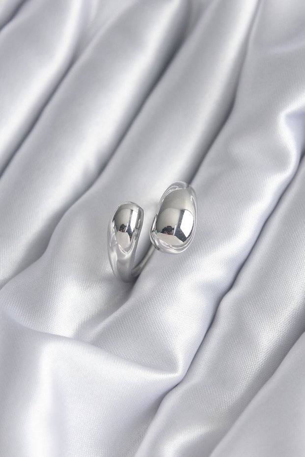 Silver Color Vintage Model Women's Ring Drop Ring