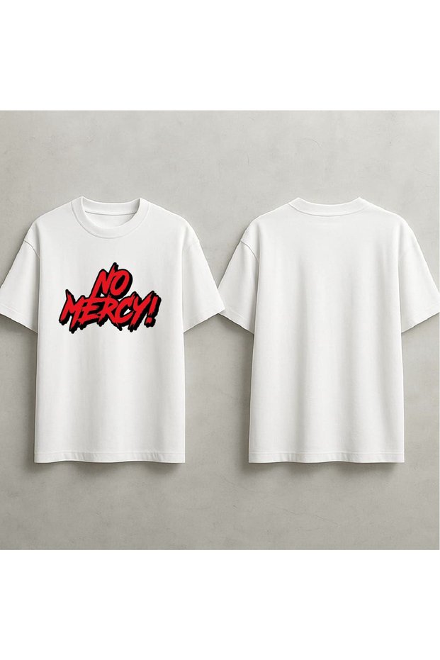 No Mercy Printed Oversized T-Shirt